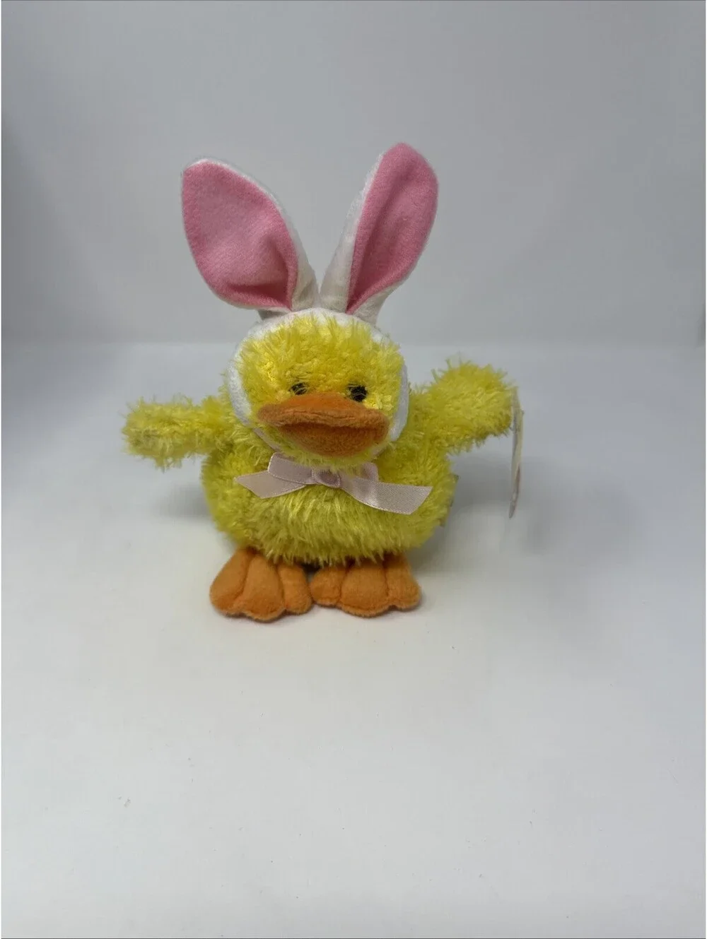 Yellow Duck With Easter Ears Plush